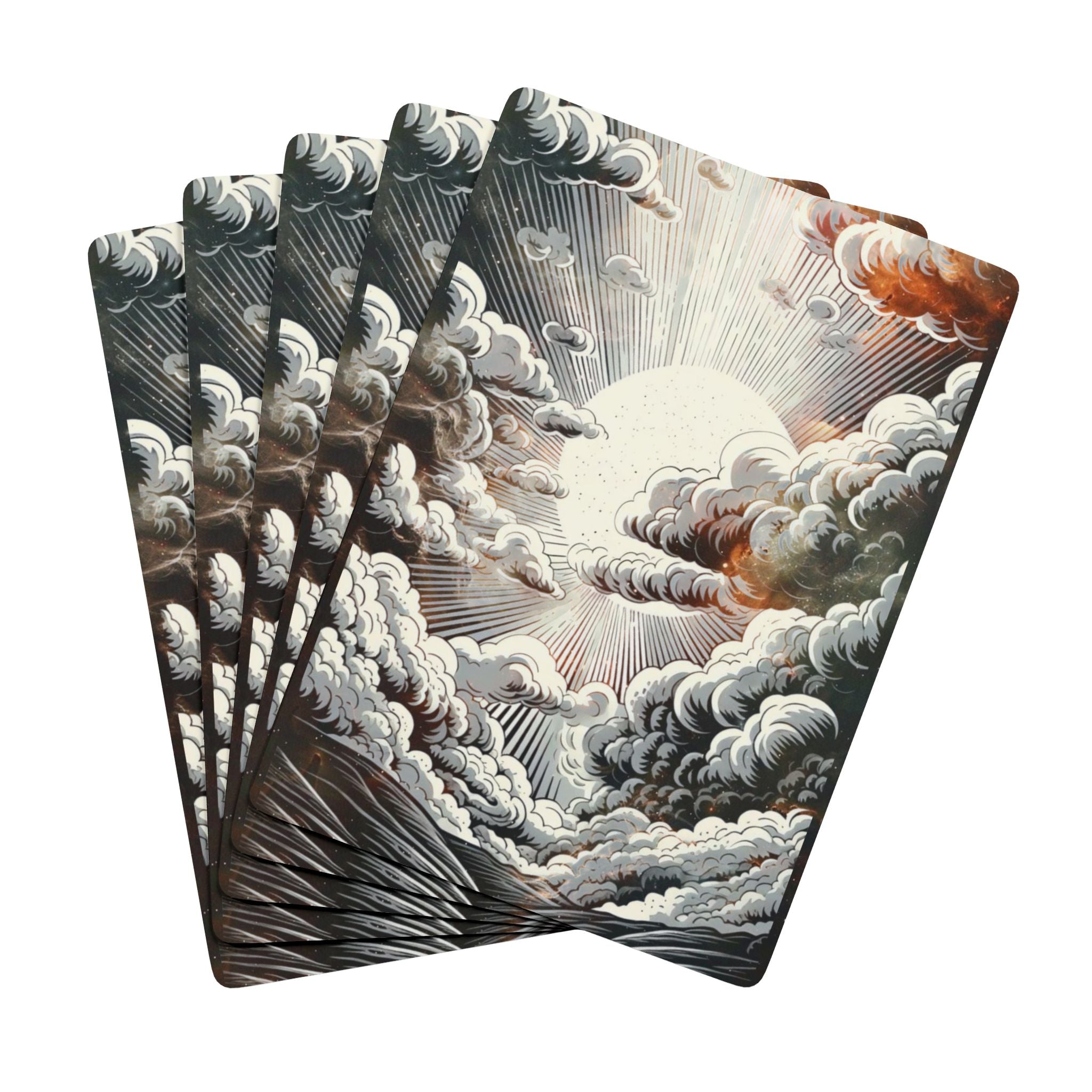 Cartomancy divinity cards— Vintage Sun & Ornate Ace Design