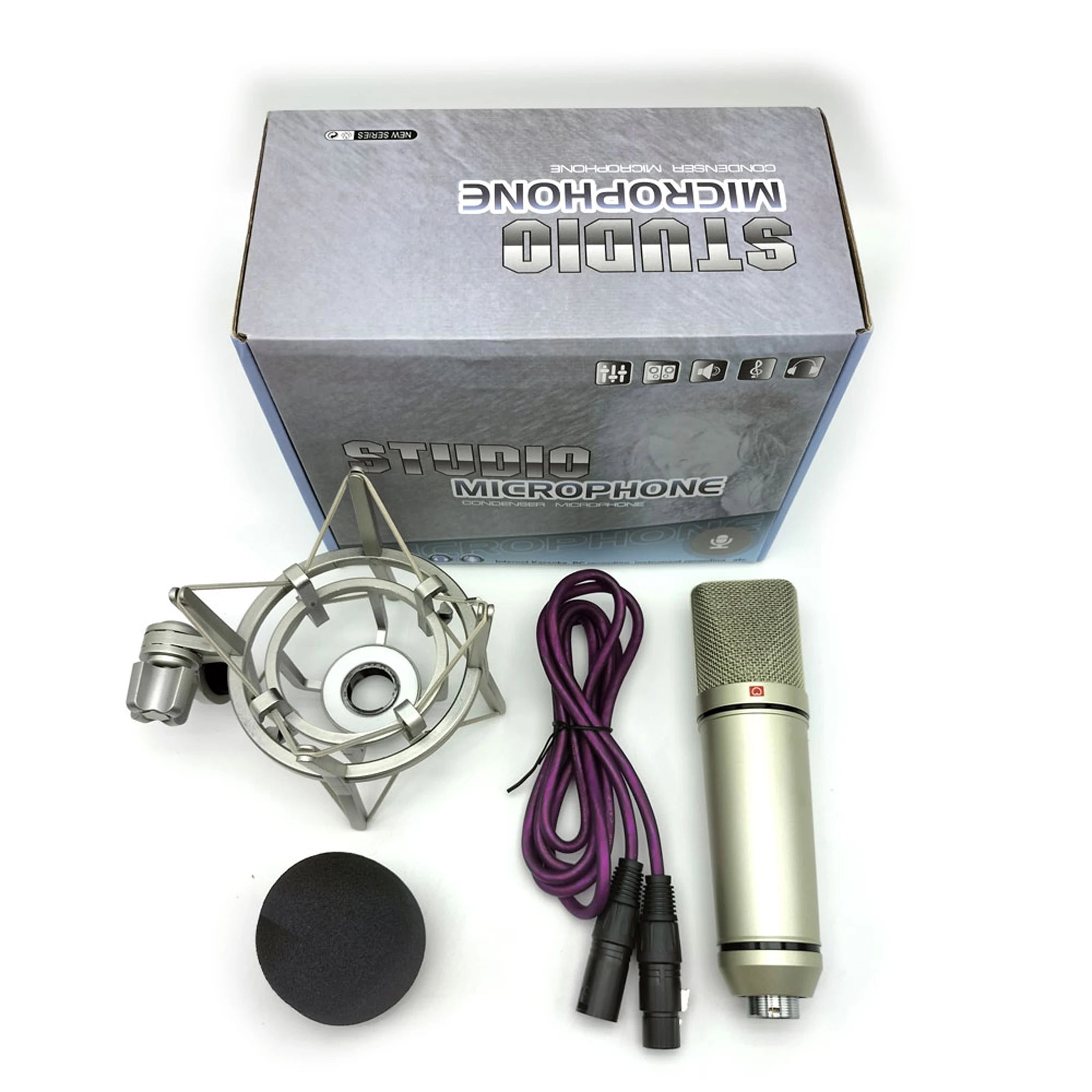 Condenser Microphone Professional Mic Recording Studio Sound For PC Computer Laptop Wired Karaoke Stand Mikrofon Audio Sing Mike