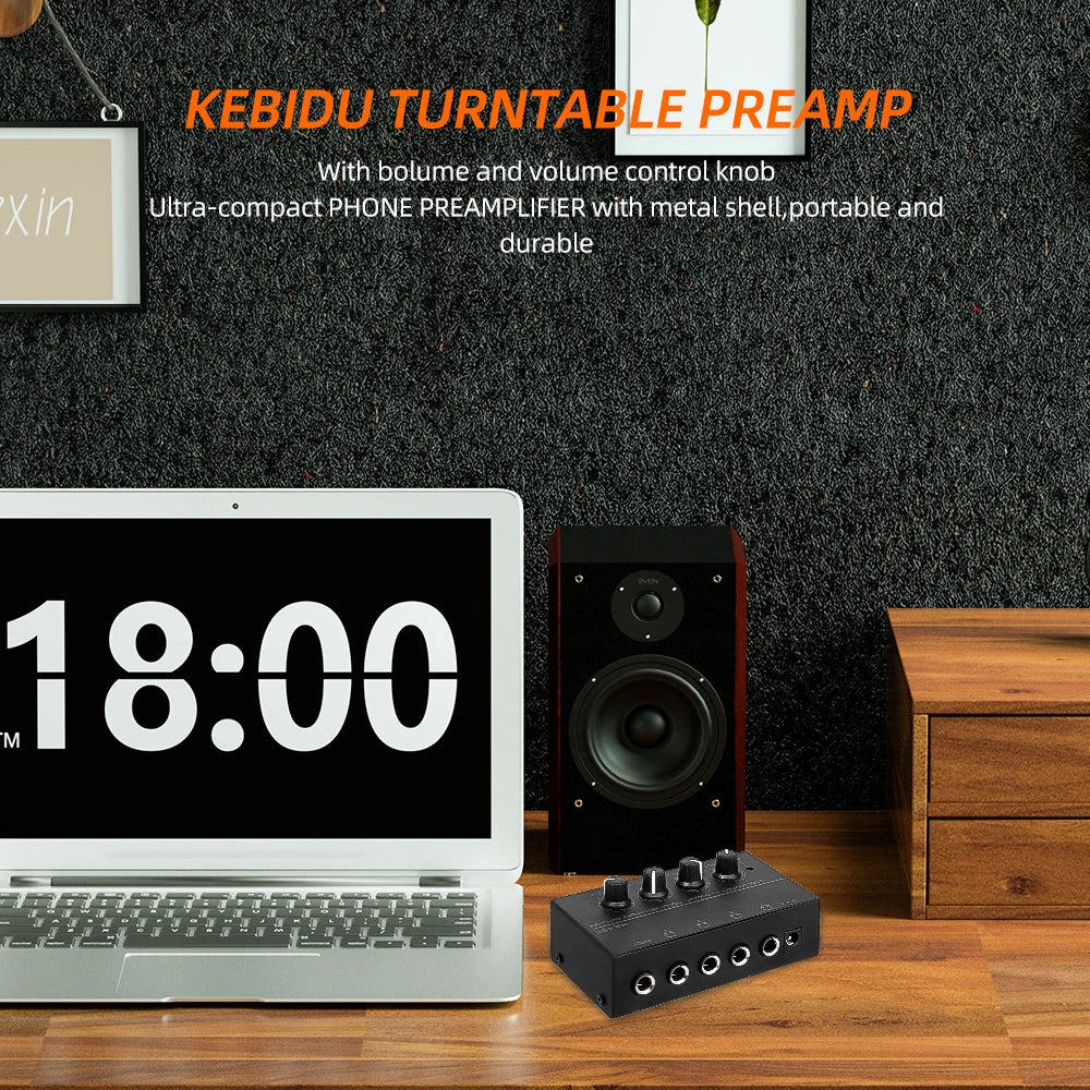 HA400 Mini Amplifier Headphone Amplifier 4 Channels Ultra-Compact Stereo Audio Amplifier Earphone Amplifier With Power Adapter