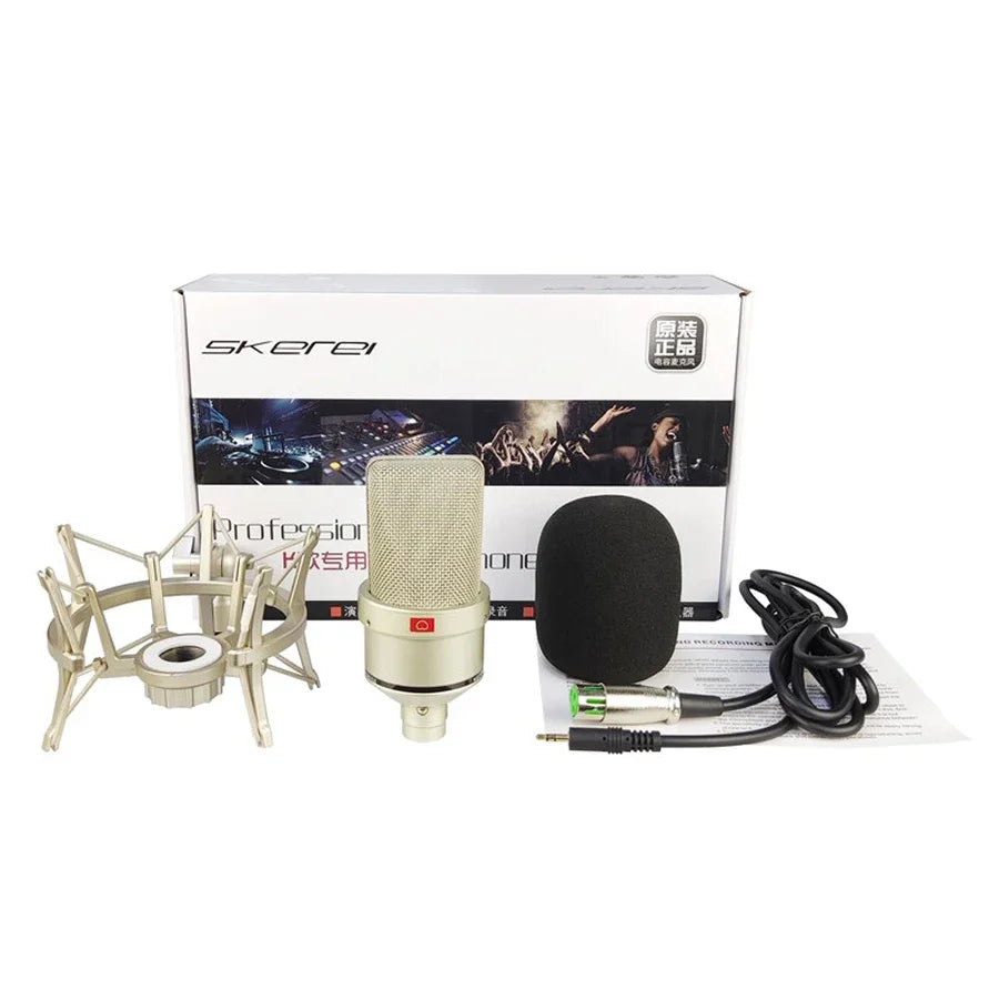 Condenser Microphone Professional Mic Recording Studio Sound For PC Computer Laptop Wired Karaoke Stand Mikrofon Audio Sing Mike