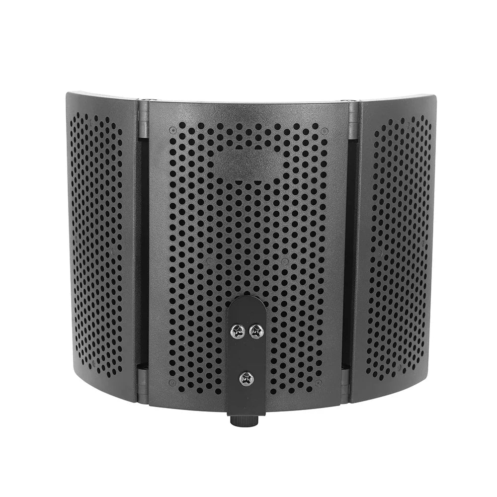 Microphone isolation hood, foldable microphone shield with triple sound isolation, suitable for microphone recording equipment