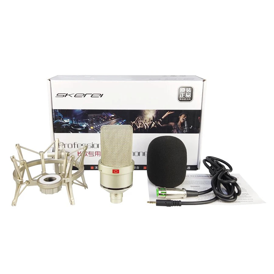 Condenser Microphone Professional Mic Recording Studio Sound For PC Computer Laptop Wired Karaoke Stand Mikrofon Audio Sing Mike