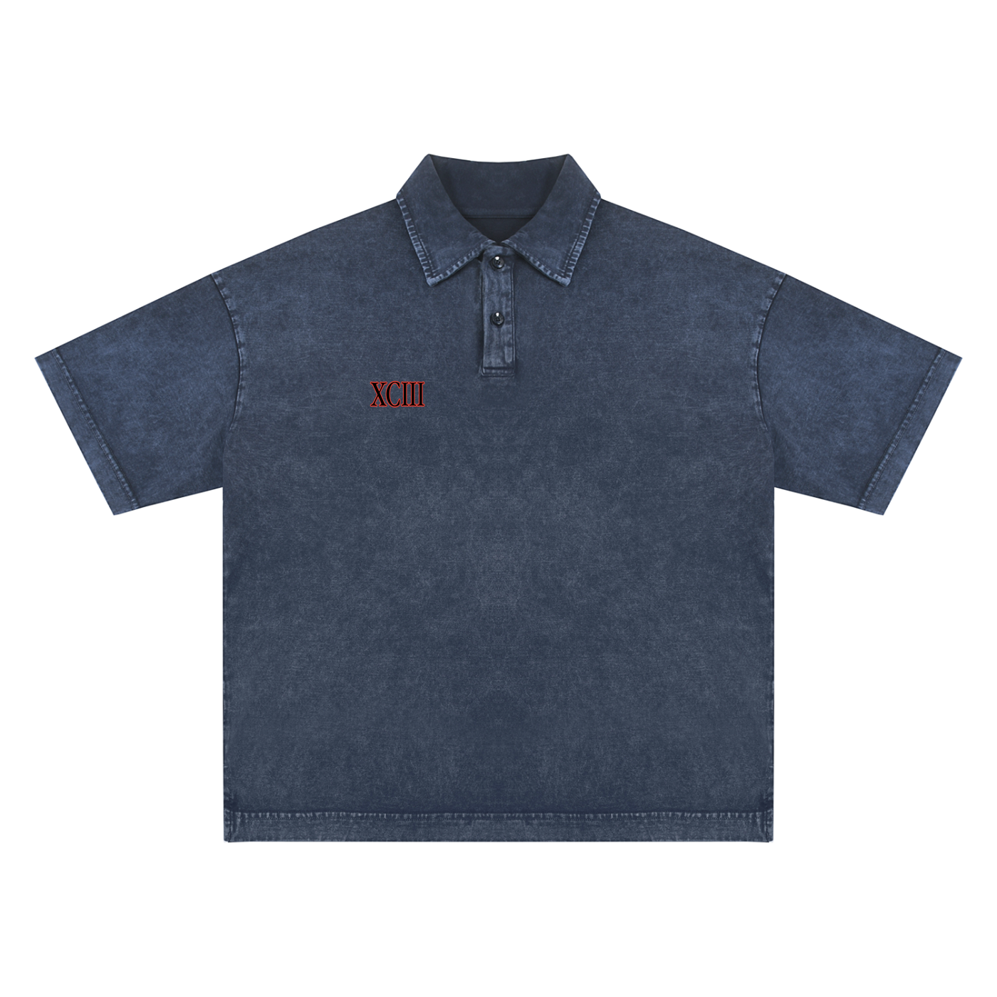 CRYPTIK93 Heavyweight Snow-Washed Polo T-Shirt